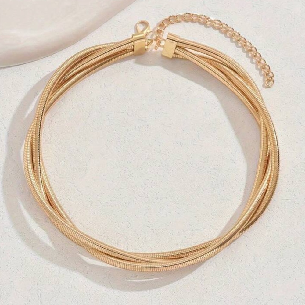Opulent Gold Multi-Layer Choker - image 3
